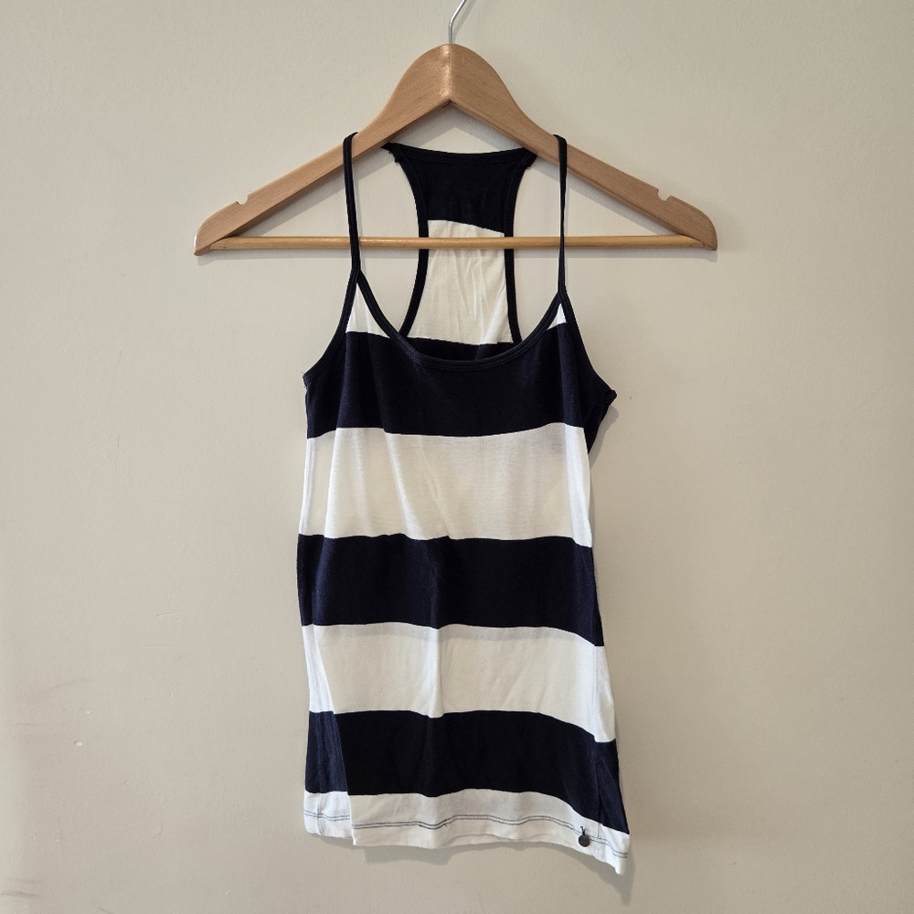 Garage striped navy blue and white tank top cami camisole xs/S. Good con…